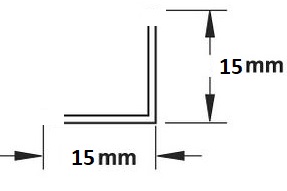 Roh ochranný PVC 15*15mm