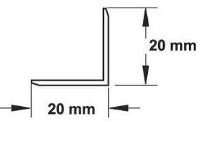 Roh ochranný PVC 20*20mm