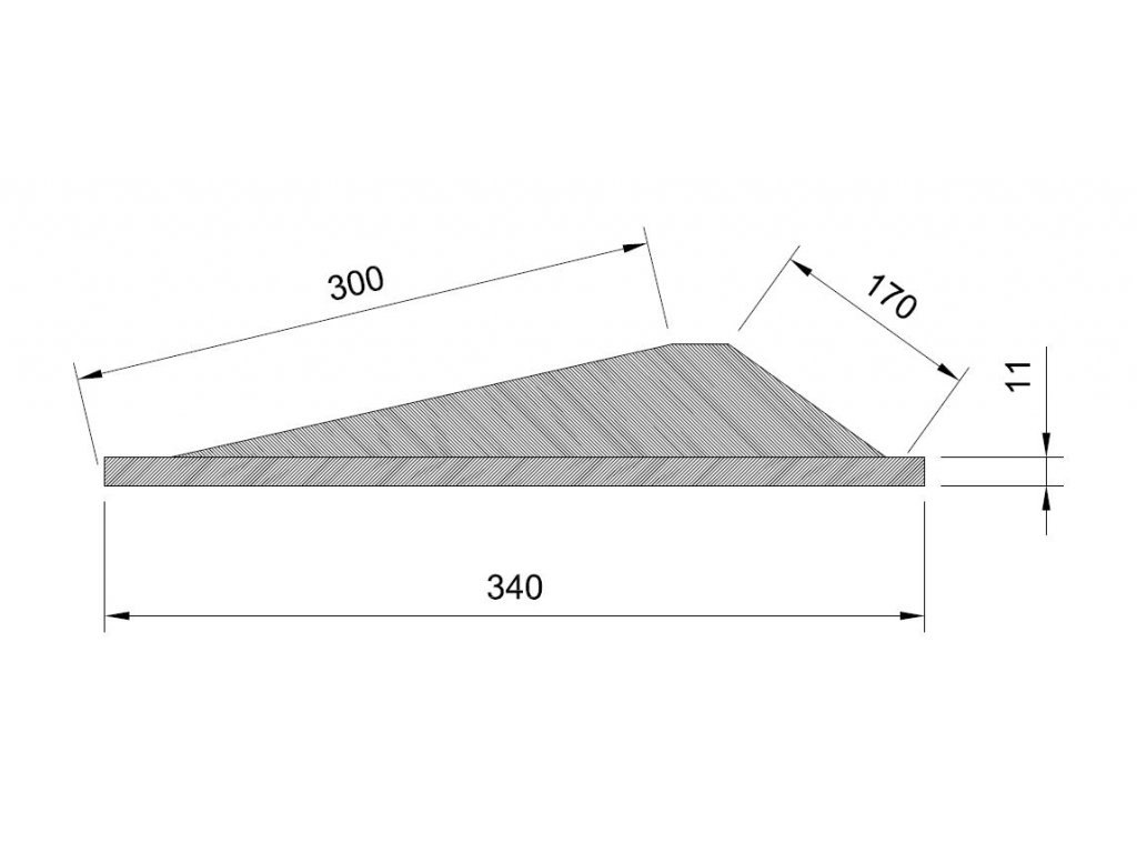 Police B, trojúhelníková, obkladová, 300x170 mm, 10 mm